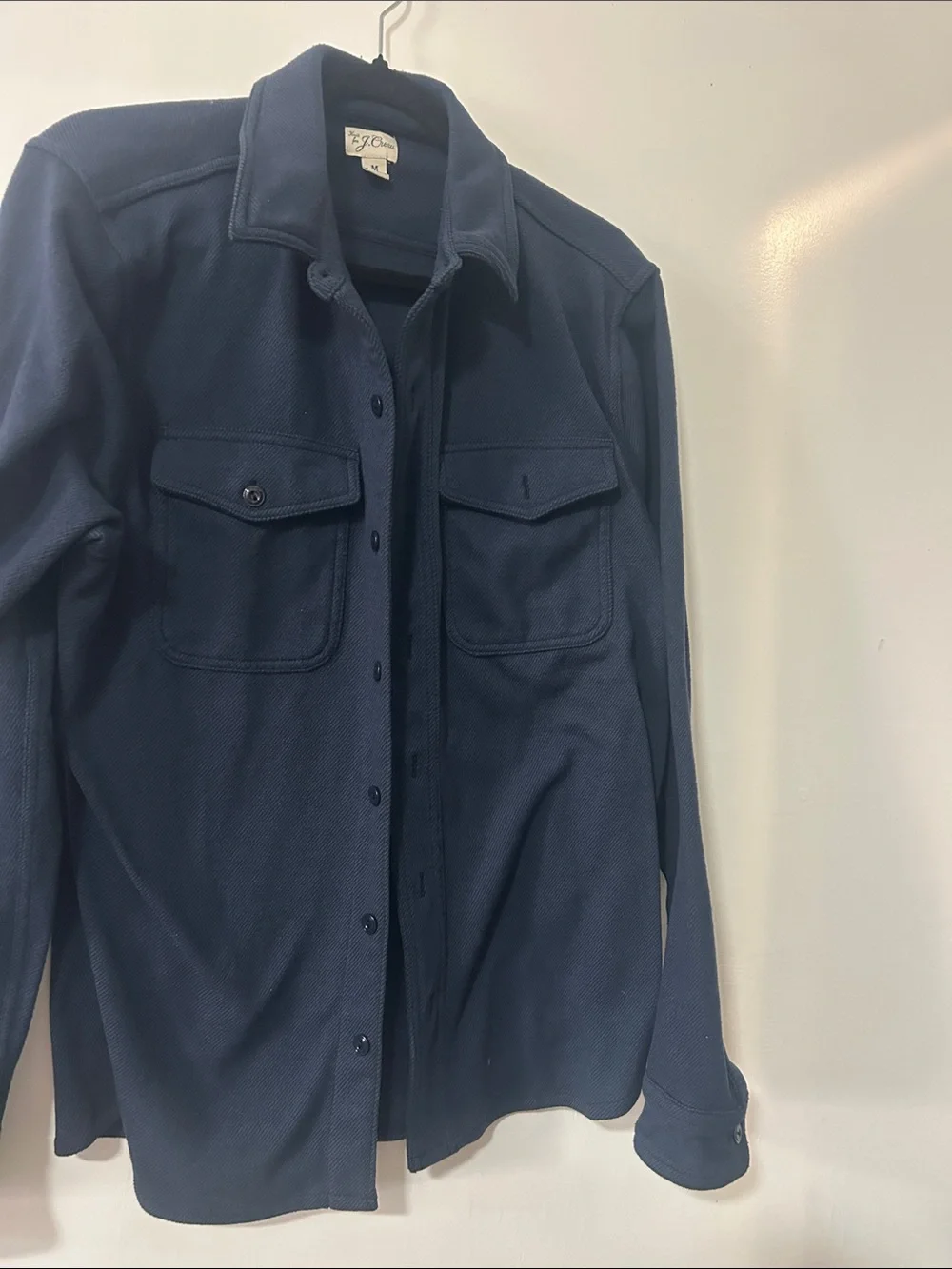J. Crew Navy Button-Up Shirt Jacket